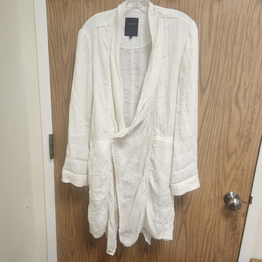 Pas de Calais linen long cream Jacket Sz 38